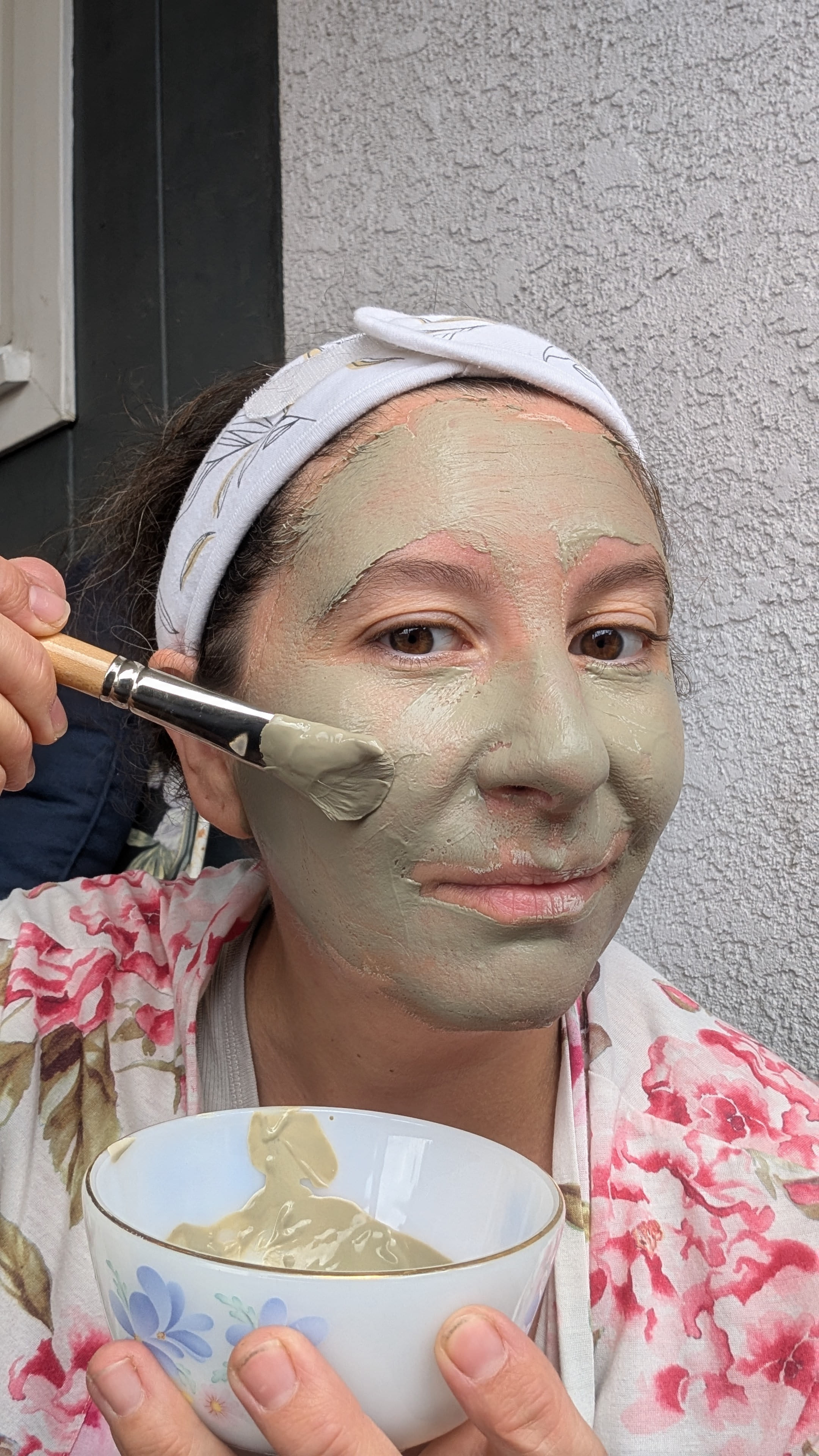 Clay for the face — a Salty Muddy ritual