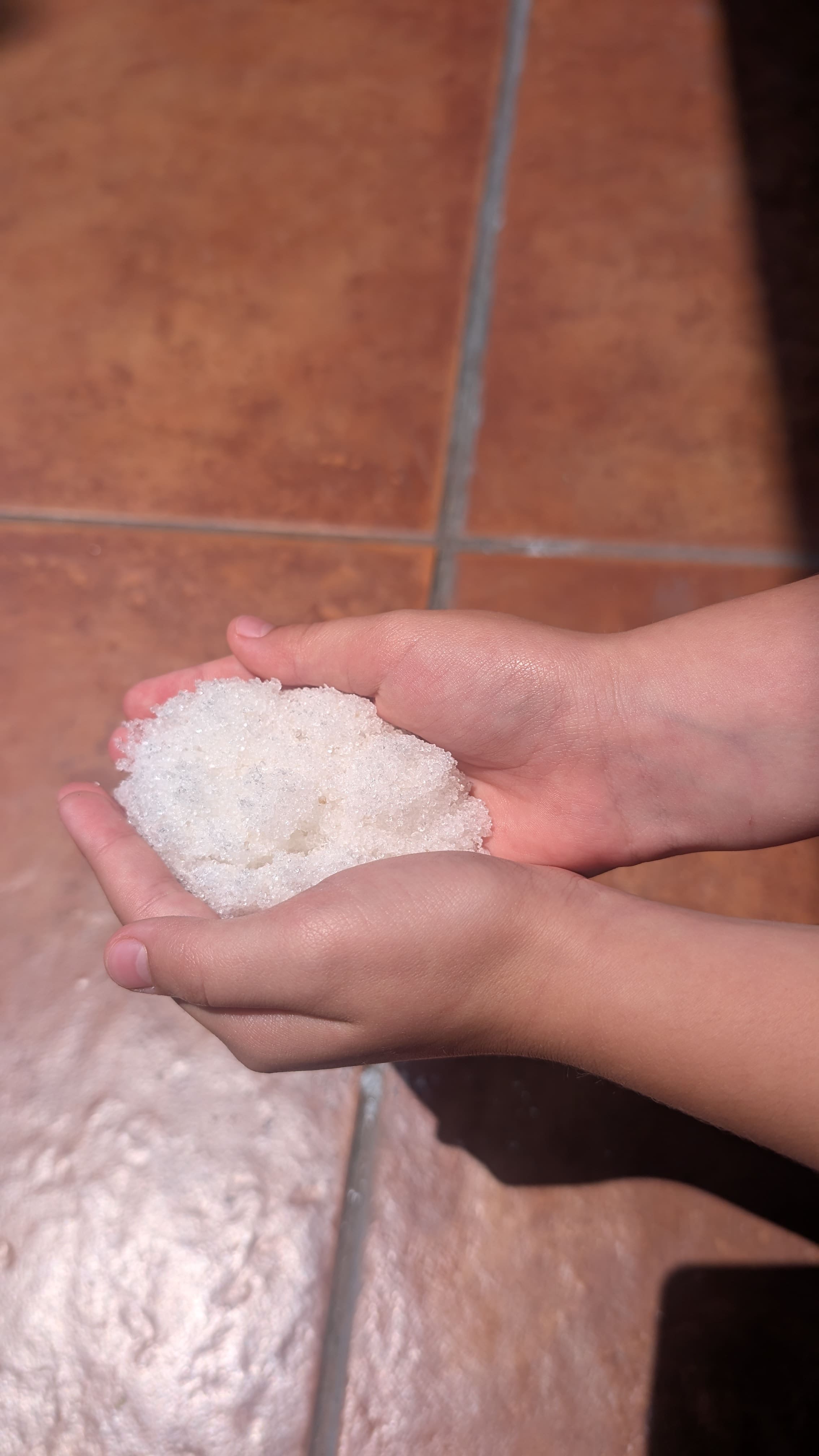 Handful of Dead Sea salt